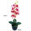 Fiori decorativi 1 set utile vaso artificiale orchidea colorato falso in vaso abbellente simulazione davanzale bonsai