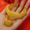 Bangle Aniid African Cuff Bangles With Rings Wedding Banket Gift Hawaiian Indian Women Charm Justerbar Gold Plated Bangle Wholesale 230404