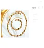 Necklace Earrings Set Selling Fashion Multi Color Zirconia Bracelet Ladies Stainless Steel With 18k Gold Plating Jewelry