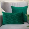 Pillow /Decorative Soft Velvet Covers Striped Decorative Throw Cases Pure Color Pillowcases For Home Sofa Car Seat Chair 45x4