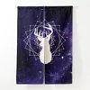 Gordijn Noordse Satercolor Star Universe Constellation Sterren Sky Deur Moon Noren voor studie Home Decor Slaapkamer keuken