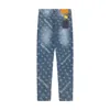 Designer Women Jeans Brand Logo Decorative Foam Print Boy Pants Size S M L XL XXL Fashion Button Zipper Male Trousers Nov04