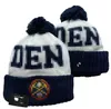 Luksusowe czapki Denvers Nuggets Beanie Projektant Winter Bean Men Kobiety projekt mody dzianin czapki czapki jesienne litera jacquard unisex ciepła czaszka czapka sportowa a1