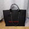 Fashion Designer Women Bag Chain Bags Canvas Embroid Alphabet Ladies High Capacity Patent Leather Shopping Handbag