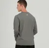 Мужская футболка с длинным рукавом Lulus Мужская однотонная быстросохнущая футболка для фитнеса и тренировок для бега Повседневная дышащая спортивная футболка для тренировок в тренажерном зале Та же модель для Интернетаdgfhd