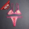 İki parçalı bikinis tasarımcısı kadın için üç noktalı mayo tam mektuplar yaz plaj mayoları mayo s-xl lüks brande