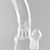 13,8-inch gebogen helderglazen bong met sprinklerpercolator, mannelijk gewricht van 14 mm/18 mm