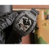 Design RM57 Tourbillon Male Dragon and Phoenix SuperCloneカーボンファイバーウォッチ自動新しいRM57-01 Watches Light Wristwatch388 Montres de Luxe