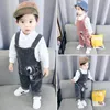 Pantolon kış kalın karikatür kadife çocuk kız bebek giysileri tulum play toddler bebek pantolon denim kot pantolon tulum