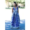 Etnisk kläder Fashion Elastic Maxi Dress 2023 S Long Robe African Dresses For Women Bazin Riche Clothes Vestidos Dashiki Party Africaine