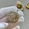 Hoop Earrings AB Cz Stone For Women Bling Shiny Detachable Party Elegant Arrivals Luxury Jewelry