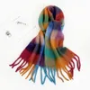 Schals Faux Kaschmir Schal Frauen Mädchen Mode Bunte Plaid Schal Stola Wraps Winter Outdoor Kerchief 210 40 cm 231106