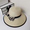 Sombreros de ala ancha Sombrero de paja Lady Patchwork Bow Transpirable Plegable Sombrilla Playa Cuenca con borde
