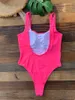 Swim Wear Swimsuit Kobiety kąpiel strojów kąpielowych Push Up Seksowne monokini solidny kolor bez pleców wycięty kąpla do kąpieli Bather Beachwear 230404