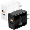 Schnelles Schnellladen 20W Dual Ports USB C Ladegerät Typ C PD Wandladegerät Eu US Stecker für IPhone 12 13 14 15 Pro Max Samsung HTC LG PC