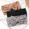 Haarschmuck Stricken Baby Stirnband Rippe Schleife Elastisch Weiches Nylon Born Stirnbänder Mädchen Kinder Turban Säugling Kinder Kopfbedeckung