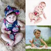 Rompers Citgeett Summer Baby Girl Pretty Flower Tassel Romper Child Rosy Baby Floral Romper Girl Jumpsuit Outfits 230406