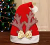 Czapki czapki/czaszki świąteczne Hat Family Family Children's Cartoon Hat Deer Horn Ederly Snowman Deer Velvet Dress Up Dekoracja Wakacyjna Cap Cap