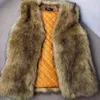 Men's Vests Winter Fake Fur Vest For Men Warm Fashion Casual Loose Short Gilet Waistcoat Coat Imitation Fox Hair Sleeveless Jackets Man 2023 231106