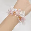 Hair Clips Bridal Women Bands Headband Wristband Imitated Pearl Flowers Travel Wedding Pography Party Jewelry Ornaments Decorations