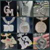 Aangepaste luxe hiphop ijskoud fijne sieraden gezicht hanger vvs moissanite diamanten ketting aangepaste 3d iced out hanger