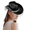 Bérets Strass Cowgirl Chapeau Glitter Cowboy Fit La Plupart Des Femmes Filles Pour Bachelorette Jouer Costume Party Dress-Up
