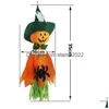 Andra festliga festförsörjningar Halloween -dekorationer som hänger spökprydnad Pumpkin St Windsock Pendant för utomhusbar Bakgrund D DHWHWHWHWHWHWHWHE
