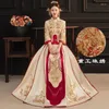 Vêtements ethniques Xiuhe Groom Tang Costumes Hanfu Mariée Ancienne robe de mariée chinoise Costume traditionnel perlé broderie robe