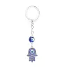 Schlüsselanhänger Lanyards L Evil Eye Sier Hamsa Schlüsselbund Hand Fatima Schutz Charm Schlüsselhalter Viel Glück Amet Drop Lieferung AM9Fm