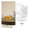 Ensembles de vaisselle Bouilloire à thé à feuilles mobiles Petite théière portable à eau Poignée miniature transparente Salon de thé Miss