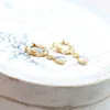 Dangle Earrings MoBuy 925 Sterling Silver Women Earring Hollow Pattern Water Drop Opal S925 14K Gold Plated Fine Jewelry MBEI094