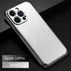 iPhone 15 14 Plus 14 Pro Max Lens 유리 충격 방지 금속 덮개 용 고급 금속 알루미늄 가을 예방 전화 케이스