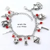 Gliederarmbänder Kette Horrorfilm Bettelarmband Geist Männer Frauen Halloween Modeschmuck Geschenk für hängendes Armband