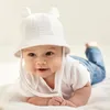 Spring Autumn Solid Color Soft Baby Bucket Hat Cotton Fisherman Hats Summer Panama for Kids Infant Cap Boys Girls Sun Beach Hat