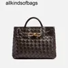 Andiamos BottegassVenetas Bag 5A Genuine Leather Double sided Sheepskin Handwoven High Quality Handbag Commuter Fashion Crossbody GenuineQQ