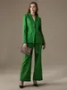 Costumes à carreaux verts pour femmes, Blazer 2 pièces, veste cintrée, surdimensionnée, Tuxedos de bal, sur mesure, vêtements de rue, tenue décontractée