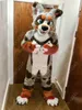 Costumi da mascotte per cani da long in pelliccia di pelliccia di cani da cani da cani Halloween Fancy Party Abito Fantasile Fursuit Fursuit Carnival Nabs Advertizzazione Fanceli Outfit del costume da festa di compleanno