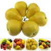 Décoration de fête 6 pièces poires de fruits artificiels pour la maison magasin supermarché accessoires bureau bureau Restaurant cuisine jaune