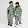 Other Sporting Goods One Piece Ski Suit for Children Boys Girls Outdoor Waterproof Snowboard Overalls Wear Clothes Winter Thermal Skiing Jumpsuits HKD231106