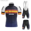 Cycling Jersey Sets New 2023 Team Men's Summer Spain Cycling Jersey Set Breathab Racing Sport Mtb Bicyc Cycling Clothing Mallot Ciclismo Hombre Q231107
