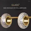 Lâmpadas pendentes de cristal luxo mesa de jantar bar checkstand café luz suave lâmpada pós anel moderno pendurado iluminação romance