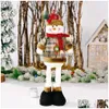 Decorações de Natal Retro Snowflake Manta Stretchable Boneca Papai Noel Elk Boneco Feliz para Casa Enfeites de Natal L230620 Drop Deli Dh9LC