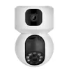 2,4 GHz draadloze camera's digitale babymonitor dubbele lens 360 rotatie home beveiliging ip camera auto nacht visie wifi videomonitor