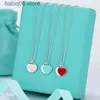 Pendant Necklaces Luxurys designer for woman delicate blue heart alloy material trendy vintage personalized jewelry T230406