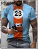 Mens TShirts Mens STP TShirt Stampa 3D Contrasto Colore Personalità Casual Estate UltraThin Traspirante Top Size TShirt For Men 230406