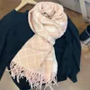 Kvinnor söt stil rosa halsduk jul utsökta modetillbehör vinter ny varm bekväm pashmina sjal designer märke klassisk mönster halsduk