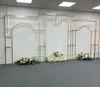 3 PCS/セット高級ファッションウェルカムドアフレーム大きな背景結婚式の花アーチステージ壁画面背景誕生日パーティーバルーンボックス