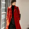 Misto lana da donna Cappotto lungo invernale Cappotti da donna Donna coreano doppio petto Designer Alpaca Cintura marrone Parka di lana di lusso