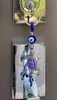 Keychains Lanyards L Luckboostium Lucky Turtle W/Blue Crystal Evil Eye Keychain Ring Charm Sign For Harmony And Nce Home Bags Car Rear Amb5U