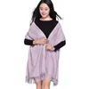 Scarves Women Scarf Winter Fashion Soft Warm Long Large Lightweight Silk Solid Colors Capes For Ladies Purple